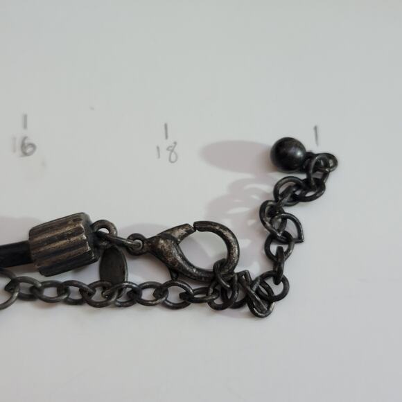 Chico’s Statement Necklace with Geometric Gold Silver Mixed Metal Chunky Collar - Picture 10 of 10